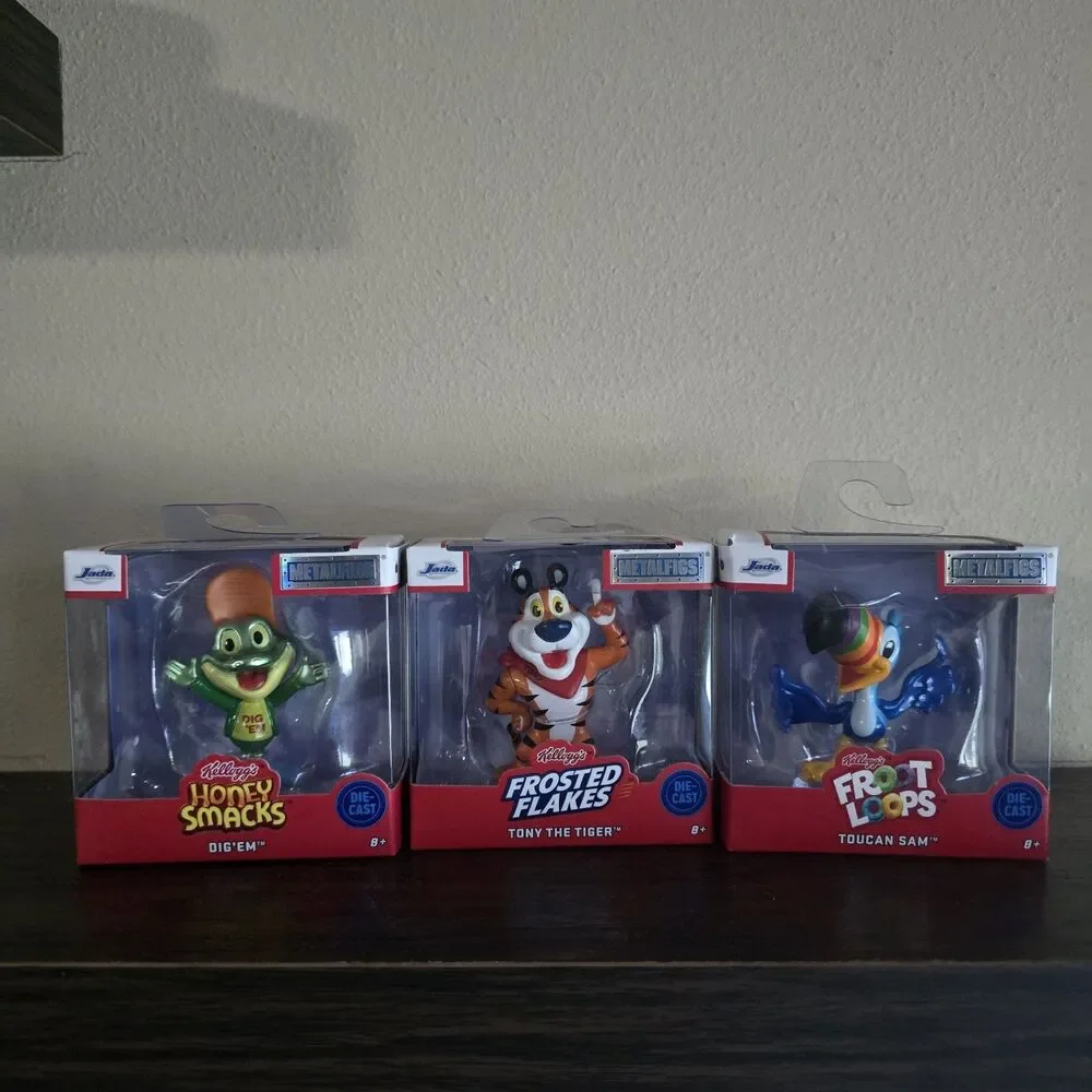 Jada Toys Metalfigs Diecast Figures Toucan Sam Tony Tiger Dig'Em Complete Set 3
